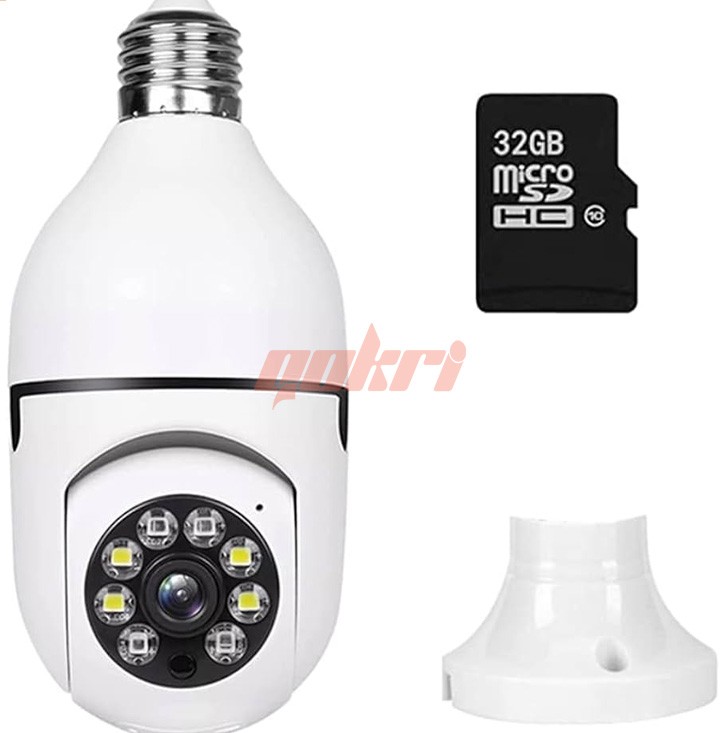 Bulb WIFI Camera PTZ HD Infrared Night Vision